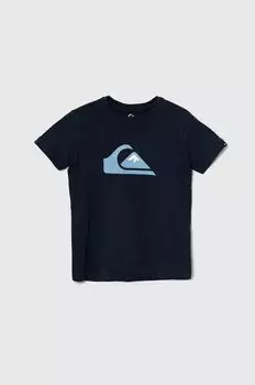 Quiksilver Детская хлопковая футболка COMPLOGOYTH, военно-морской