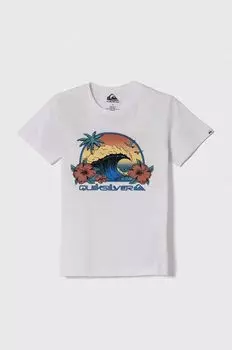 Quiksilver Детская хлопковая футболка RIDTODAYSSYTH, белый