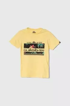 Quiksilver Детская хлопковая футболка TROPICALRAINETH, желтый