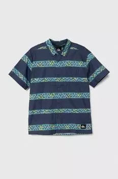 Quiksilver Детская хлопковая рубашка ДАЛЬНАВЕРТССИТ, синий