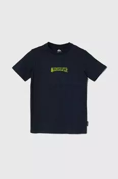 Quiksilver Хлопковая футболка ISLAND SUNRISE, военно-морской
