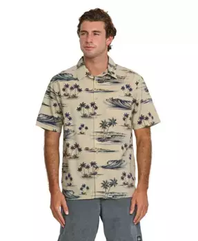 Quiksilver Мужская рубашка Day Dreamin' Woven Quiksilver Waterman, коричневый/бежевый