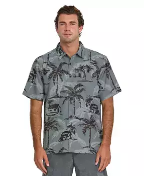 Quiksilver Мужская рубашка Off The Grid Woven Quiksilver Waterman, серый