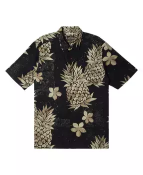 Quiksilver Мужская рубашка с коротким рукавом Pineapple Bay Quiksilver Waterman, черный