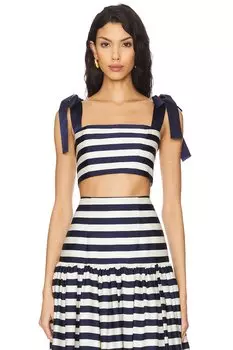 Quinn полосатый топ в темно-синем и белом, black & white