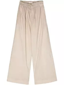 QUIRA брюки палаццо с эластичным поясом, нейтральный цвет