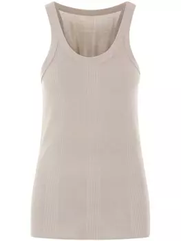 QUIRA майка из ребристой вязки, нейтральный цвет