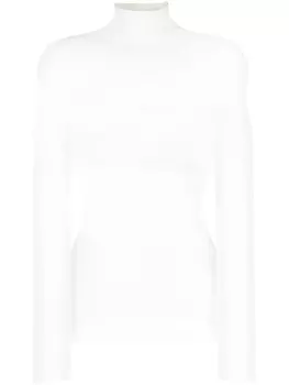 QUIRA полупрозрачный топ в рубчик, белый