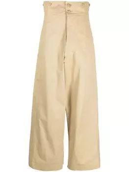 QUIRA широкие брюки с завышенной талией, нейтральный цвет