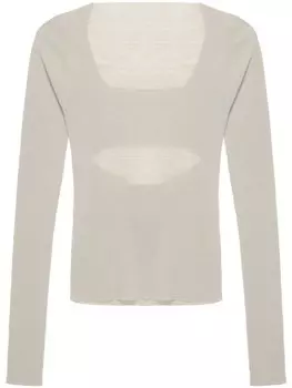 QUIRA топ в рубчик с длинными рукавами, серый