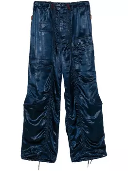 R13 атласные брюки, синий