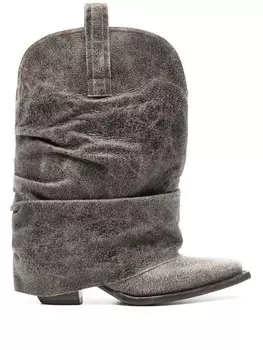 R13 ботинки с эффектом кракле, черный