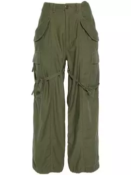 R13 брюки-карго из хлопка, зеленый