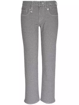 R13 брюки в ломаную клетку, черный