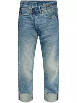 R13 джинсы бойфренда со смещенным центром, синий