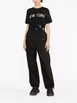 R13 футболка с эффектом разбрызганной краски, черный