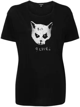 R13 футболка с графичным принтом, черный