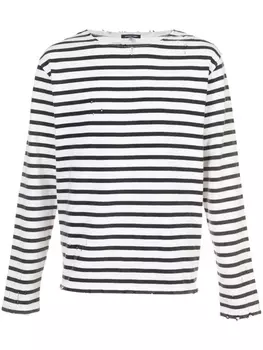 R13 футболка в полоску, белый