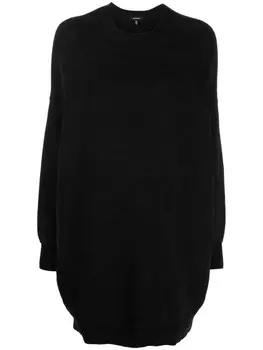 R13 платье-толстовка Grunge с круглым вырезом, черный