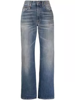 R13 прямые джинсы средней посадки, синий