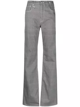 R13 расклешенные джинсы Jane Jean в клетку, черный