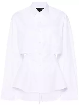 R13 рубашка с открытой спиной, белый