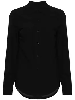 R13 рубашка со вставкой из органзы, черный