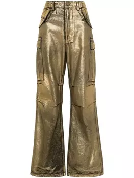 R13 широкие джинсы, золотой