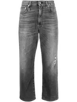 R13 укороченные джинсы бойфренды, серый