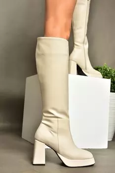 R2822301 Бежевые женские ботинки Fox Shoes