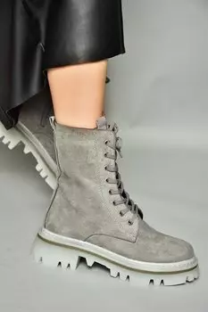 R5248022 Серые женские ботинки Fox Shoes