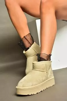 R6120334 Бежевые женские ботинки Fox Shoes