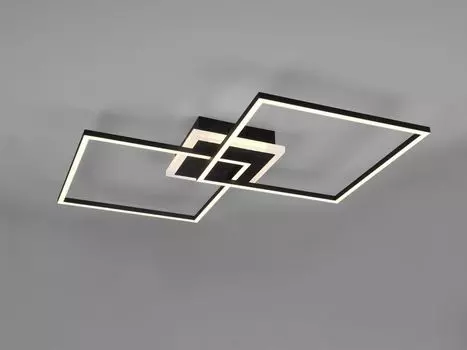 R62843132 Потолочный светодиодный светильник ARRIBO черный с регулируемой яркостью и дистанционным управлением Reality Leuchten