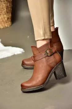 R6741514 Светло-коричневые женские ботинки Fox Shoes