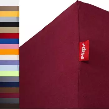 R-up Простыни Best Fit 140x200-160x220 высотой до 35 см бордовый красный 95 % хлопок / 5 % эластан 230 г/м