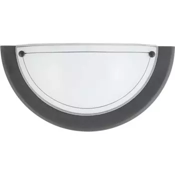 Rabalux Ufo настенный и потолочный светильник 1x E27 черный, полукорпус из опалового стекла