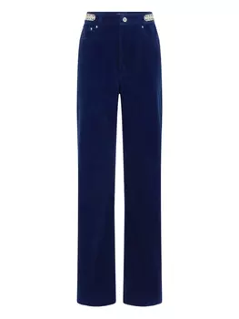 Rabanne бархатные брюки, синий