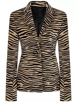 Rabanne блейзер с принтом, нейтральный цвет