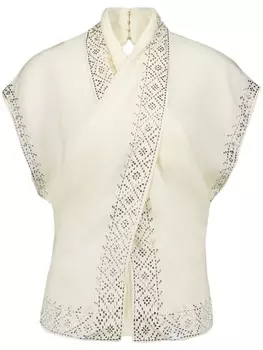 Rabanne блузка, украшенная кристаллами