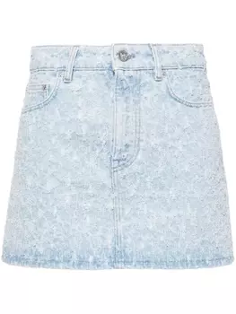 Rabanne джинсовая юбка с прорезями, синий