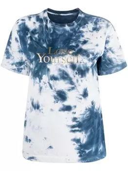 Rabanne футболка с принтом тай-дай, синий