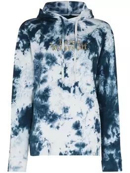 Rabanne худи с принтом тай-дай, синий