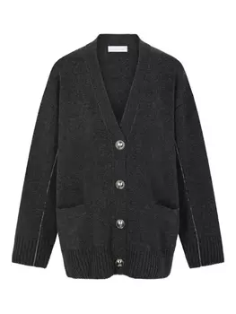 Rabanne кардиган на пуговицах, серый