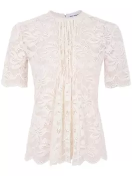 Rabanne кружевная футболка, белый