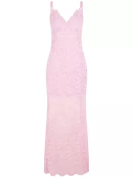 Rabanne кружевное платье, розовый