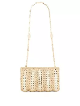 Rabanne маленькая сумка на плечо 1969 из рафии, нейтральный цвет