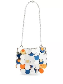 Rabanne мини-сумка Sparkle Nano, серебристый