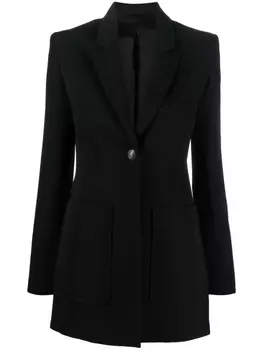 Rabanne однобортный блейзер на пуговицах, черный