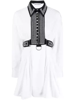 Rabanne платье мини, белый