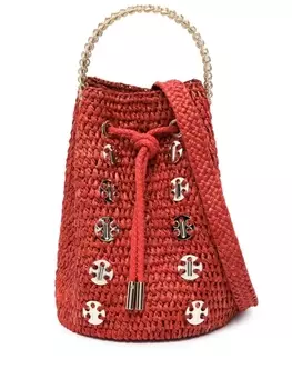 Rabanne плетеная сумка-ведро 1969, красный